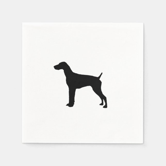 German Short-Haired Pointer Silhouette Love Dogs Napkins (Front)
