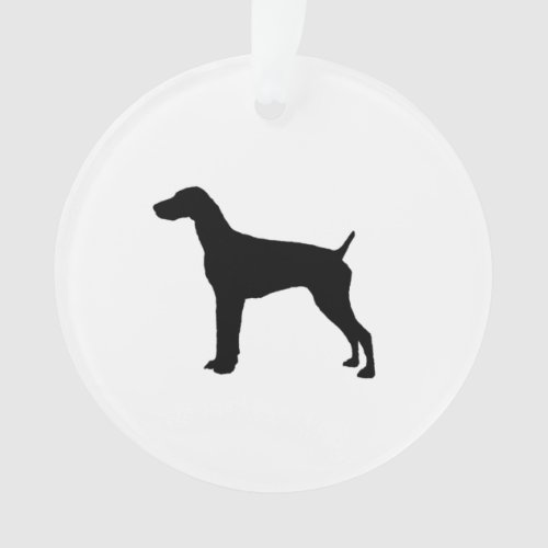 German Short_Haired Pointer Silhouette Love Dogs Ornament