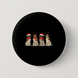 German Shorthair Inter Christmas Gsp Mom Dad  Button