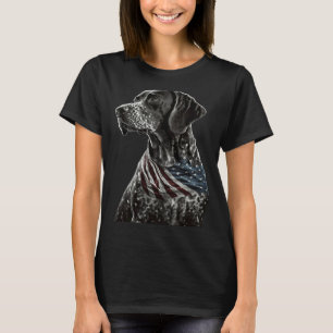 German Shorthair Pointer 4th july GSP Mom Dad T-Shirt