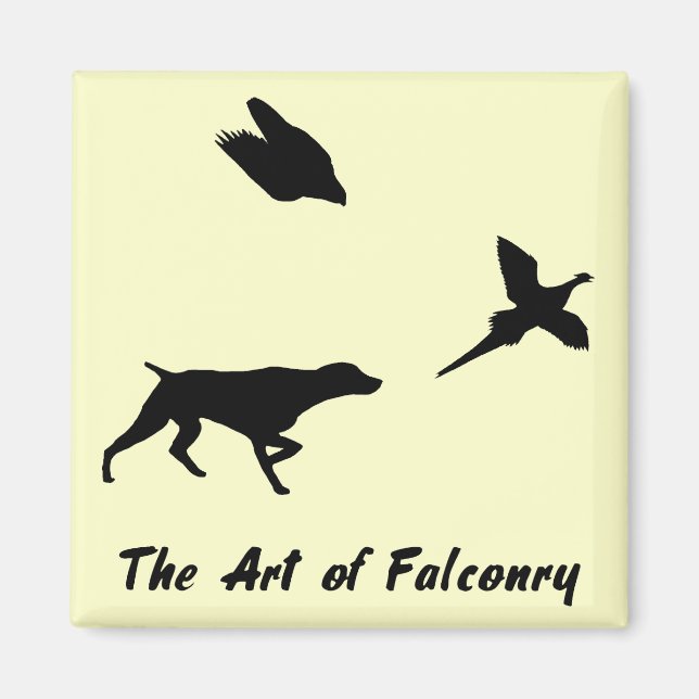 German Shorthair Pointer and Falconry Magnet (Front)