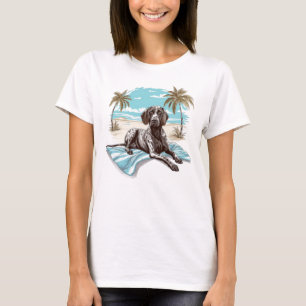 German shorthair pointer at the beach T-Shirt