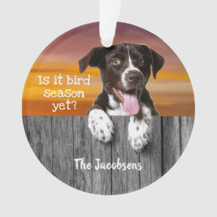 German Shorthair Pointer "Bird Season"  Ornament