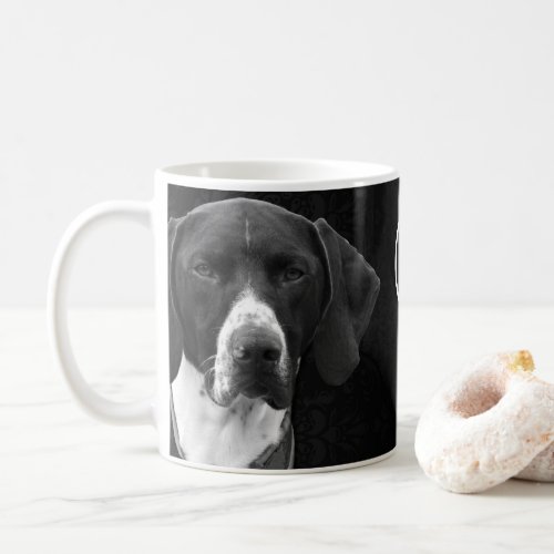 GERMAN SHORTHAIR POINTER BLACK AND WHITE PHOTO MUG