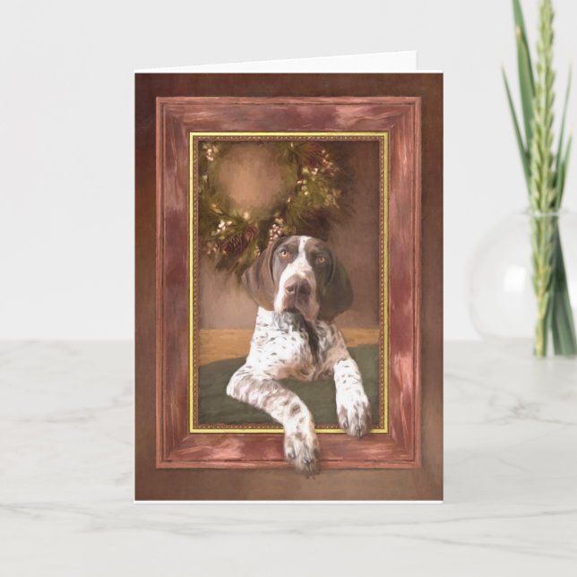 German Shorthair Pointer Christmas Card (Front)