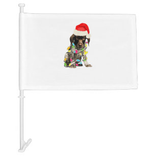 German Shorthair Pointer Christmas Design Car Flag