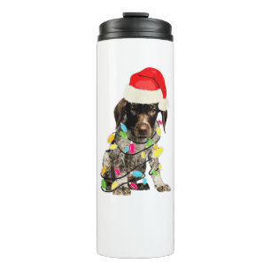 German Shorthair Pointer Christmas Design Thermal Tumbler