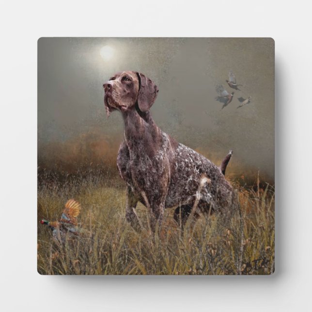 German Shorthair Pointer, Deutsch Kurzhaar Tapes Plaque (Front)