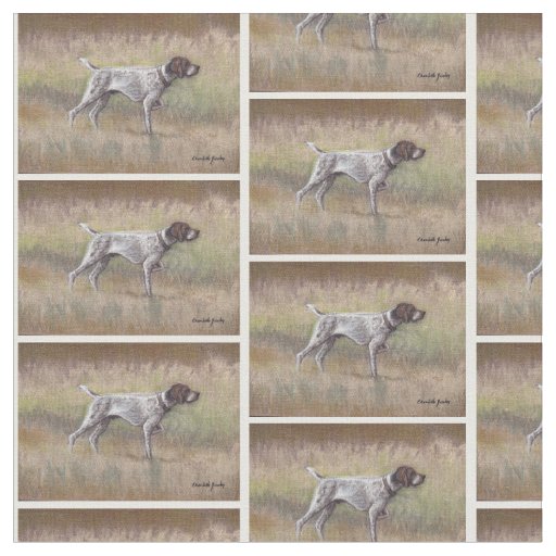 German Shorthair Pointer Dog Art Fabric Zazzle