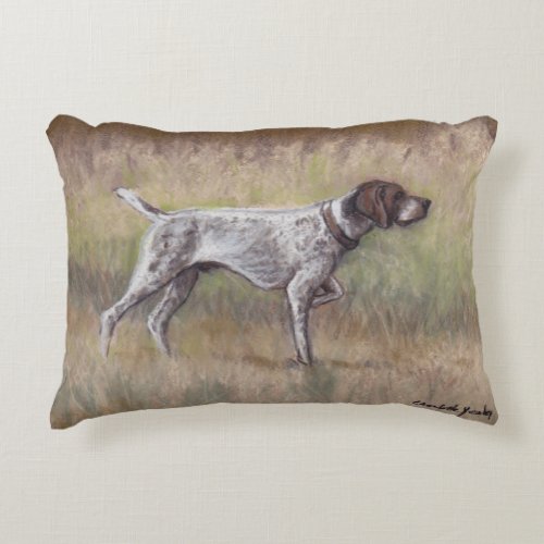 German Shorthair Pointer Dog Art Pillow