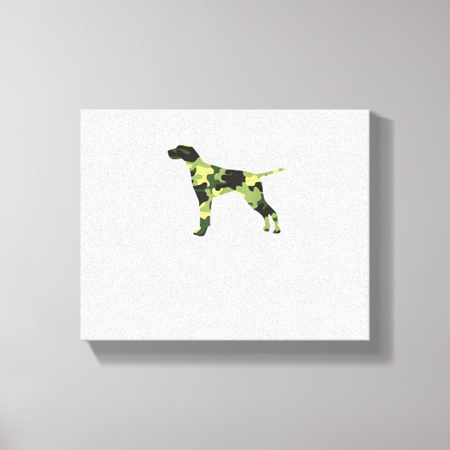 German Shorthair Pointer _ Dog Camouflage Silhouet Canvas Print (Front)