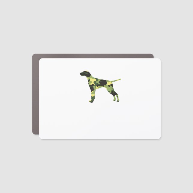 German Shorthair Pointer _ Dog Camouflage Silhouet Car Magnet (Front)