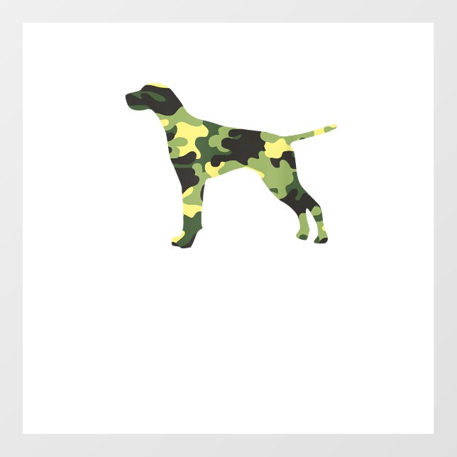 German Shorthair Pointer _ Dog Camouflage Silhouet Floor Decals (Front)