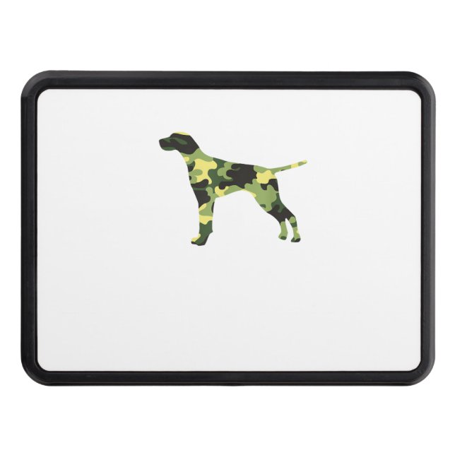 German Shorthair Pointer _ Dog Camouflage Silhouet Hitch Cover (Front)