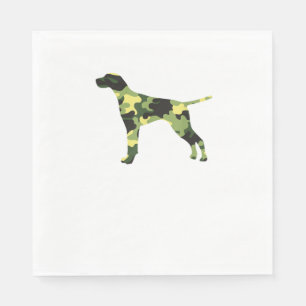 German Shorthair Pointer _ Dog Camouflage Silhouet Napkins