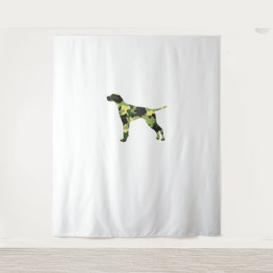 German Shorthair Pointer _ Dog Camouflage Silhouet Tapestry