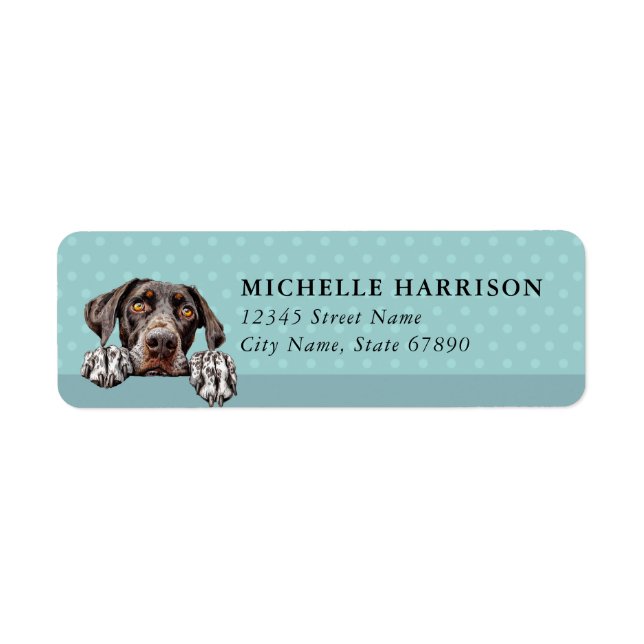 German Shorthair Pointer Dog Return Address Labels (Front)