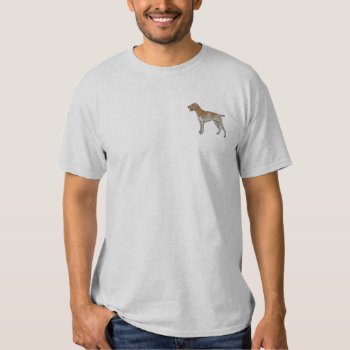 German Shorthair Pointer Embroidered T-shirt by ZazzleEmbroidery at Zazzle