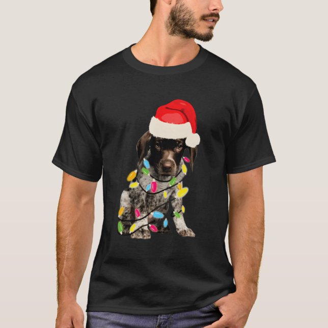 German Shorthair Pointer I Design For Christmas T-Shirt (Front)
