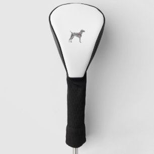 German Shorthair Pointer I GSP Dog Mom I Love Hear Golf Head Cover