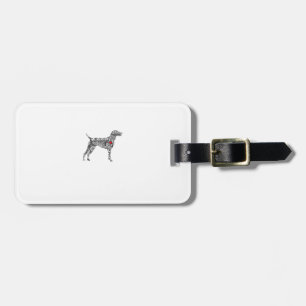 German Shorthair Pointer I GSP Dog Mom I Love Hear Luggage Tag