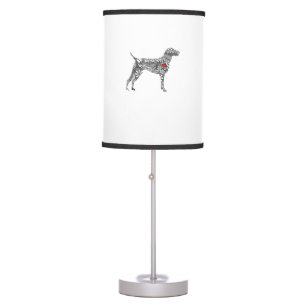 German Shorthair Pointer I GSP Dog Mom I Love Hear Table Lamp