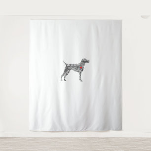 German Shorthair Pointer I GSP Dog Mom I Love Hear Tapestry