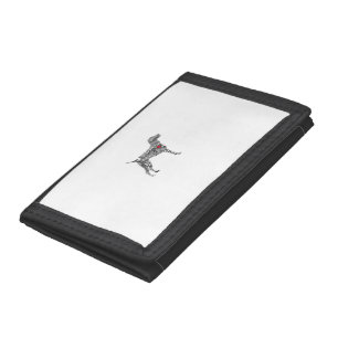 German Shorthair Pointer I GSP Dog Mom I Love Hear Tri-fold Wallet