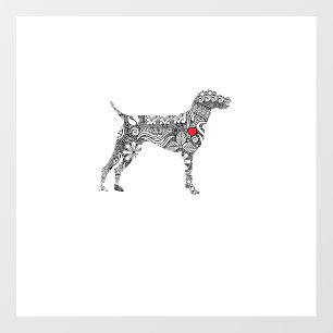 German Shorthair Pointer I GSP Dog Mom I Love Hear Wall Decal
