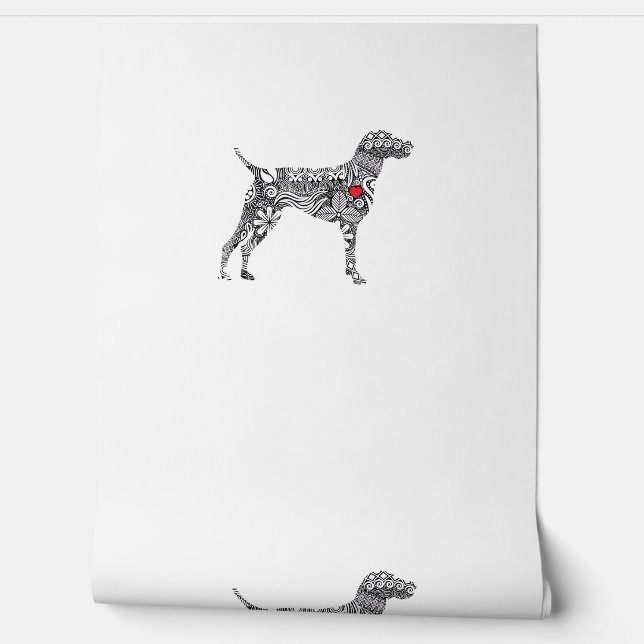 German Shorthair Pointer I GSP Dog Mom I Love Hear Wallpaper (Unrolling)
