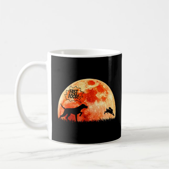 German Shorthair Pointer Nature  Moon Silhouette D Coffee Mug (Left)