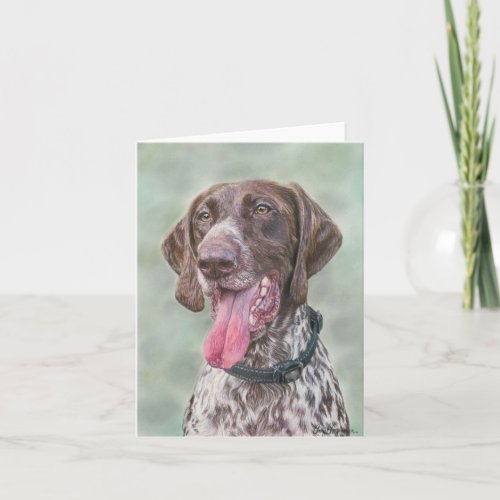 German Shorthair pointer notecard