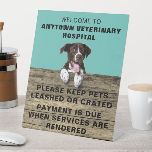 German Shorthair Pointer Puppy Veterinarian  Pedestal Sign