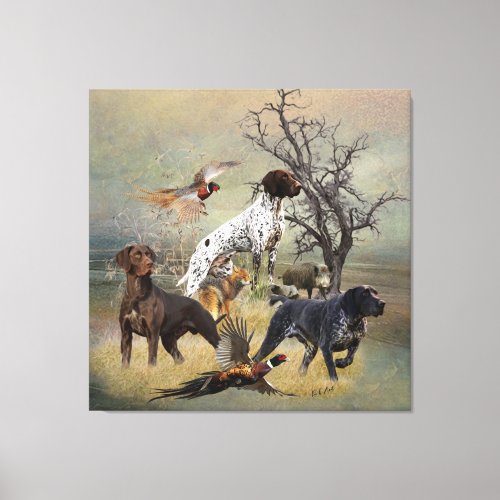 German Shorthair Pointers GSP Canvas Print