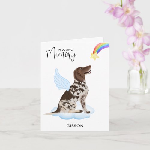 German Shorthaired Angel Dog Pet Loss Sympathy Card