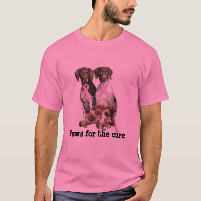 German Shorthaired Breast Cancer Unisex Shirt (Front)