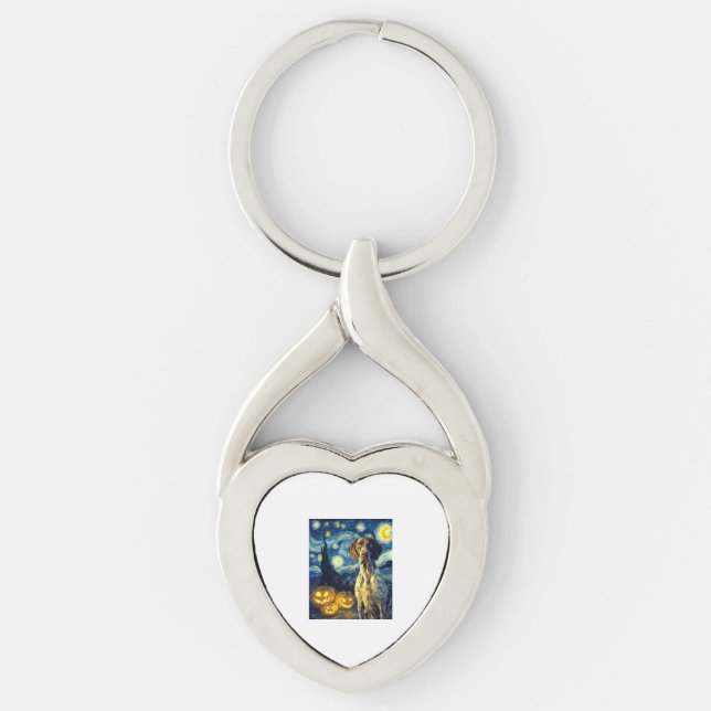 German Shorthaired Pointer 1 Cute Dog Halloween Ja Keychain (Front)