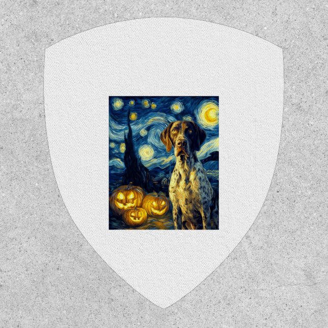 German Shorthaired Pointer 1 Cute Dog Halloween Ja Patch (Front)