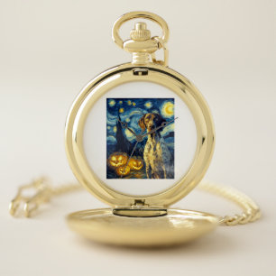 German Shorthaired Pointer 1 Cute Dog Halloween Ja Pocket Watch
