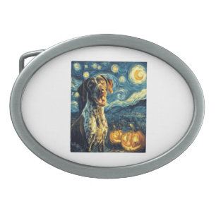 German Shorthaired Pointer 2 Cute Dog Halloween Ja Belt Buckle