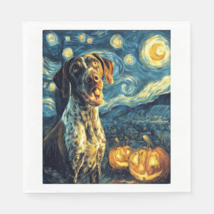 German Shorthaired Pointer 2 Cute Dog Halloween Ja Napkins