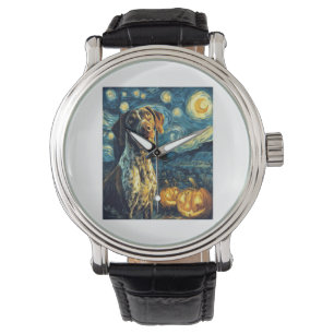 German Shorthaired Pointer 2 Cute Dog Halloween Ja Watch