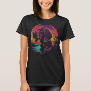 German Shorthaired Pointer 80s Retro Style T-Shirt