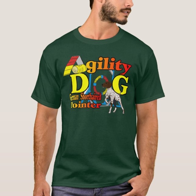 German Shorthaired Pointer Agility Gifts T-Shirt (Front)