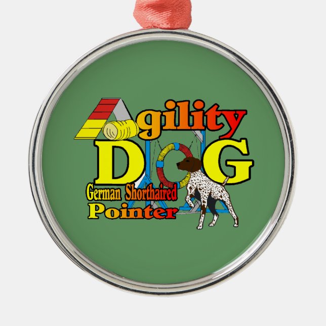German Shorthaired Pointer Agility Metal Ornament (Front)