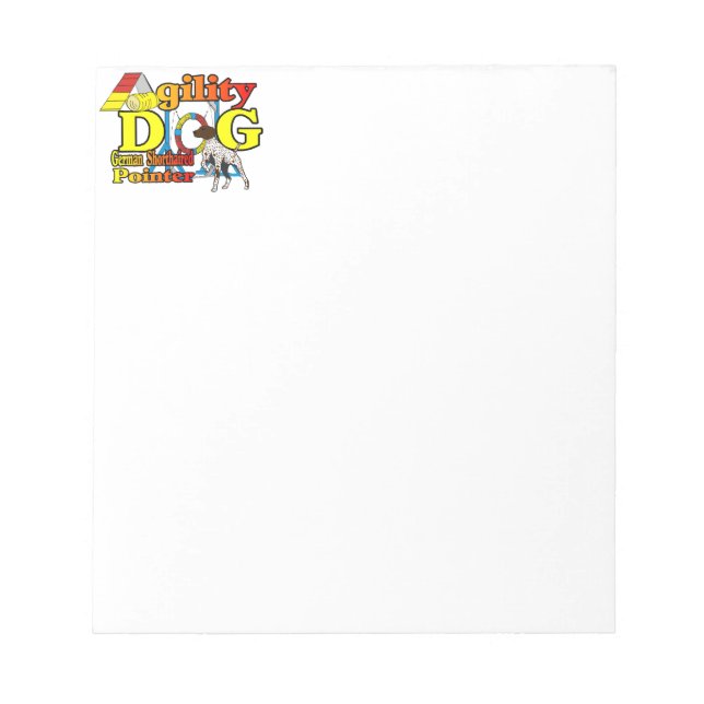 German Shorthaired Pointer Agility Notepad (Front)
