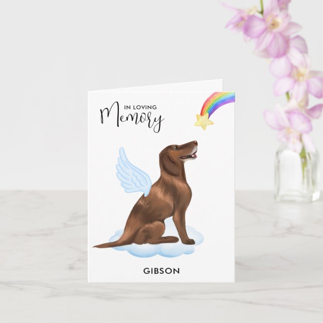 German Shorthaired Pointer Angel Dog Pet Sympathy Card (Orchid)