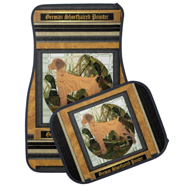 German Shorthaired Pointer Art Car Mat (Set)