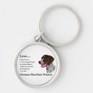 German Shorthaired Pointer Art Love Is Keychain