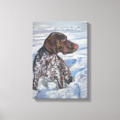 German Shorthaired Pointer Art on Stretched Canvas